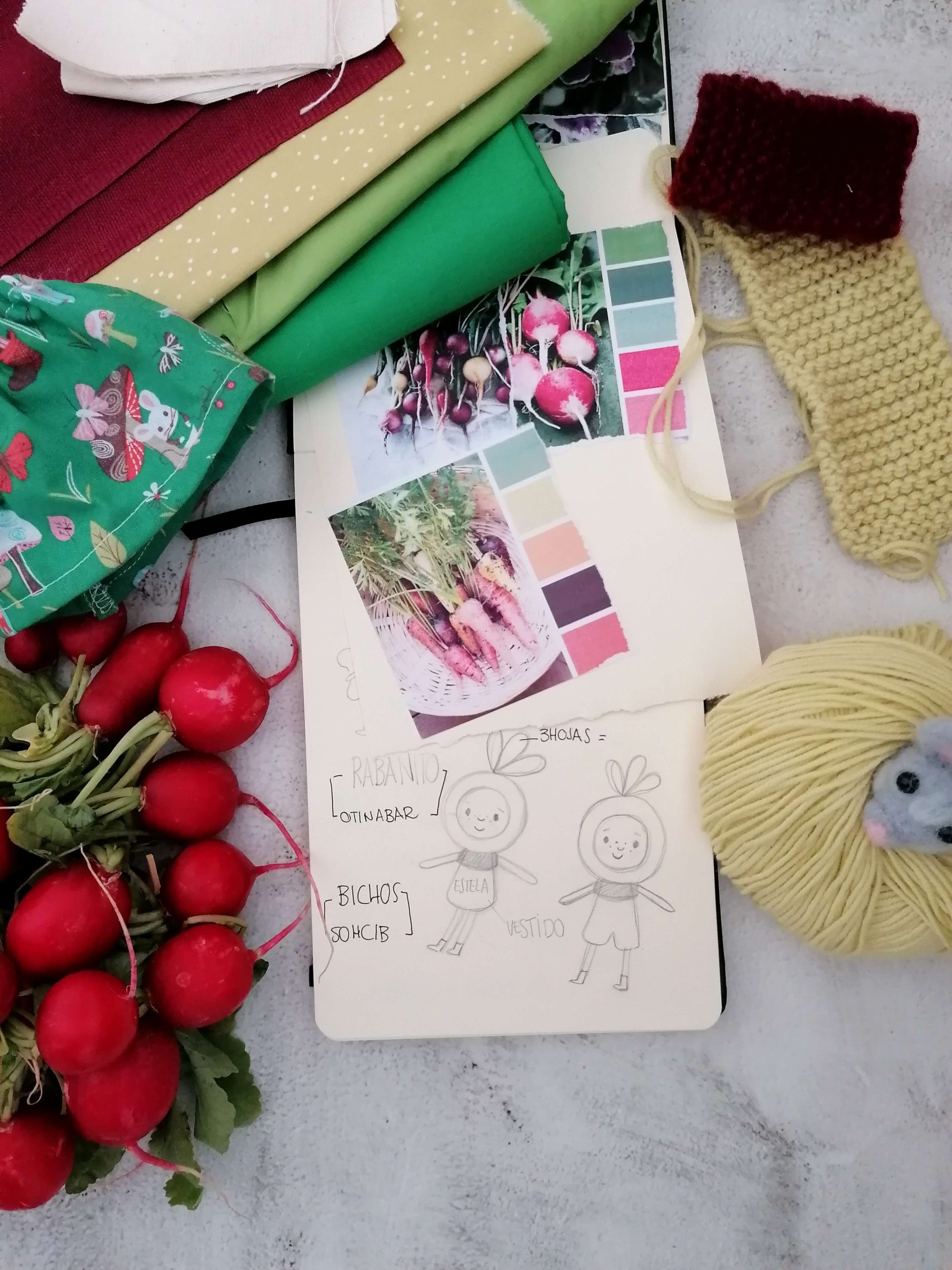 Muñeca inspiración rabanitos